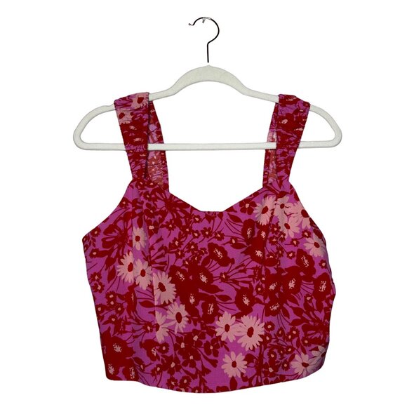 Sugarlips Lover Girl Shania Bustier Cropped Top Size Large Pink Red Sz L New - Picture 2 of 9